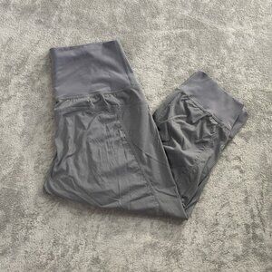 Lululemon Pants Women 10 Gray In Flux Crop Jogger Ribbed Cuffs Athleisure Gym